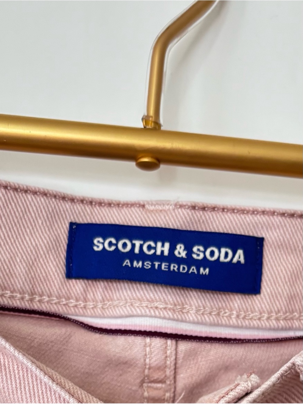 Scotch & Soda| Zalmroze Straight Leg High Waist Denim Jeans Rose-gold Pink Sz 4 - Picture 7 of 9